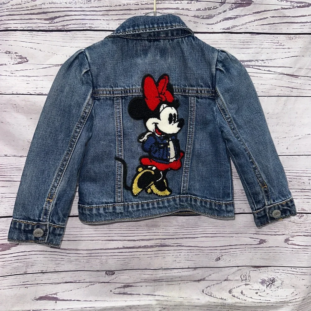 Disney Kids Minnie Mouse Denim Jacket Size 2